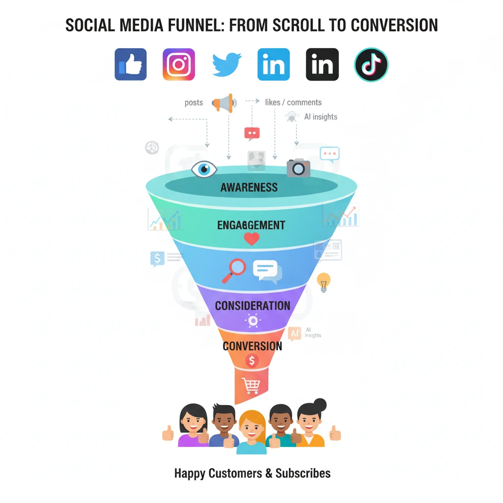 how to design a data driven social media funnel that converts