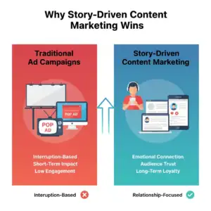 why story driven content marketing beats traditional ad campaigns
