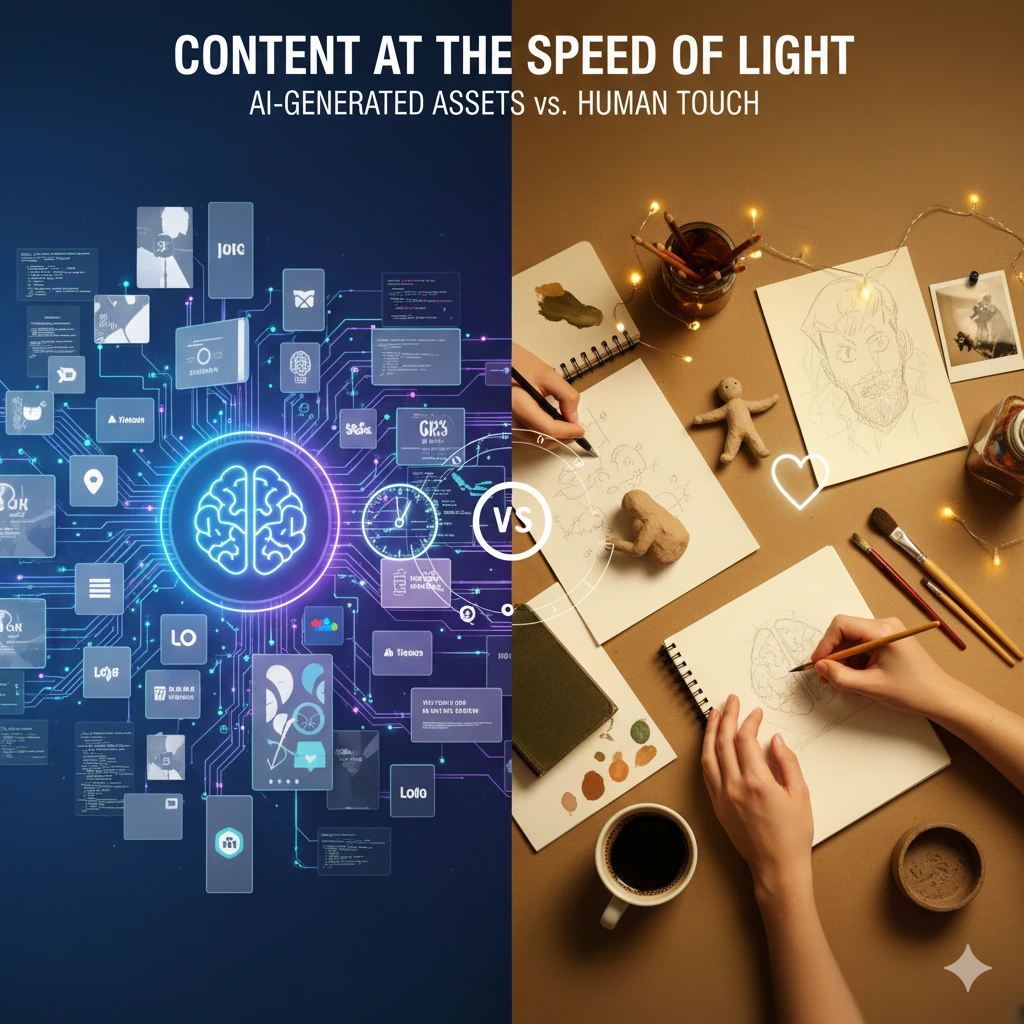 Content at the Speed of Light AI-Generated Assets vs. Human Touch