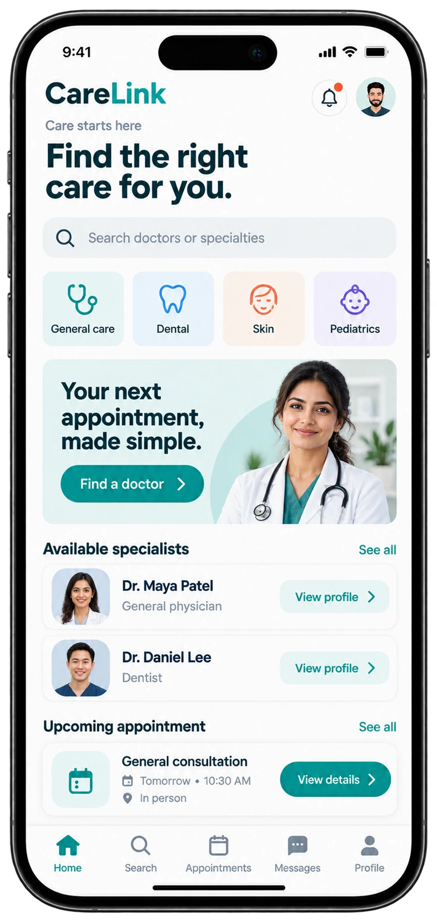 CareLink mobile interface
