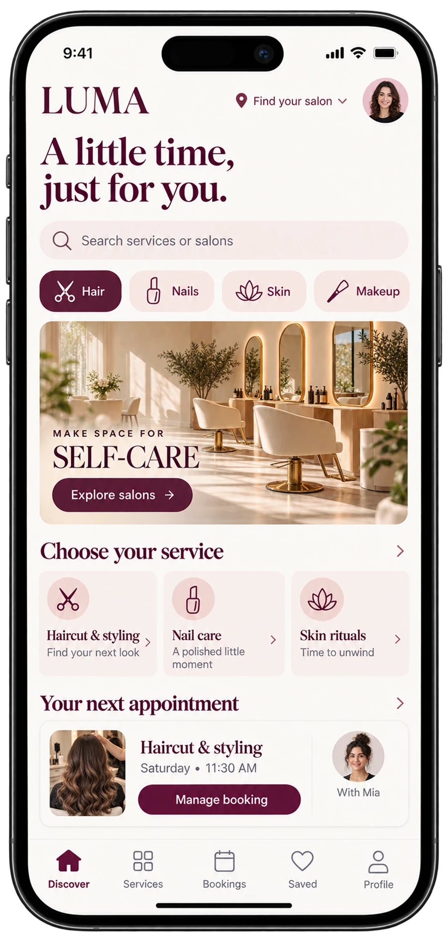 LUMA mobile interface