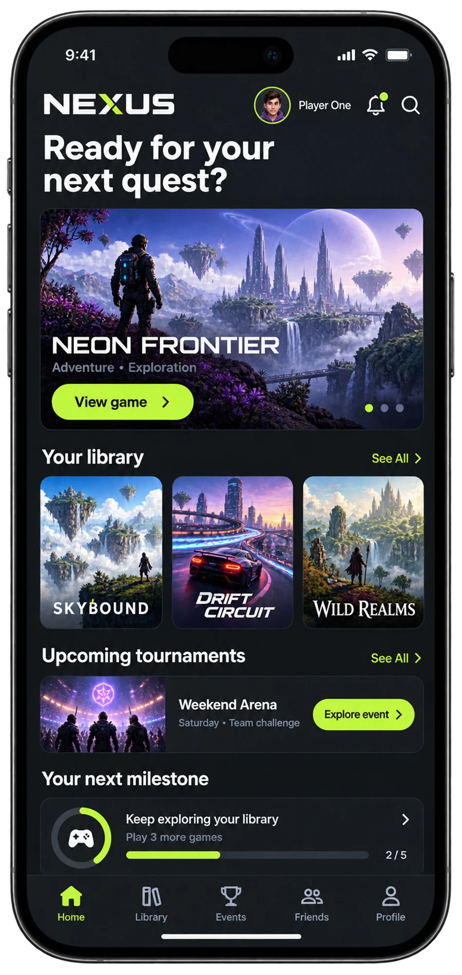 Nexus mobile interface