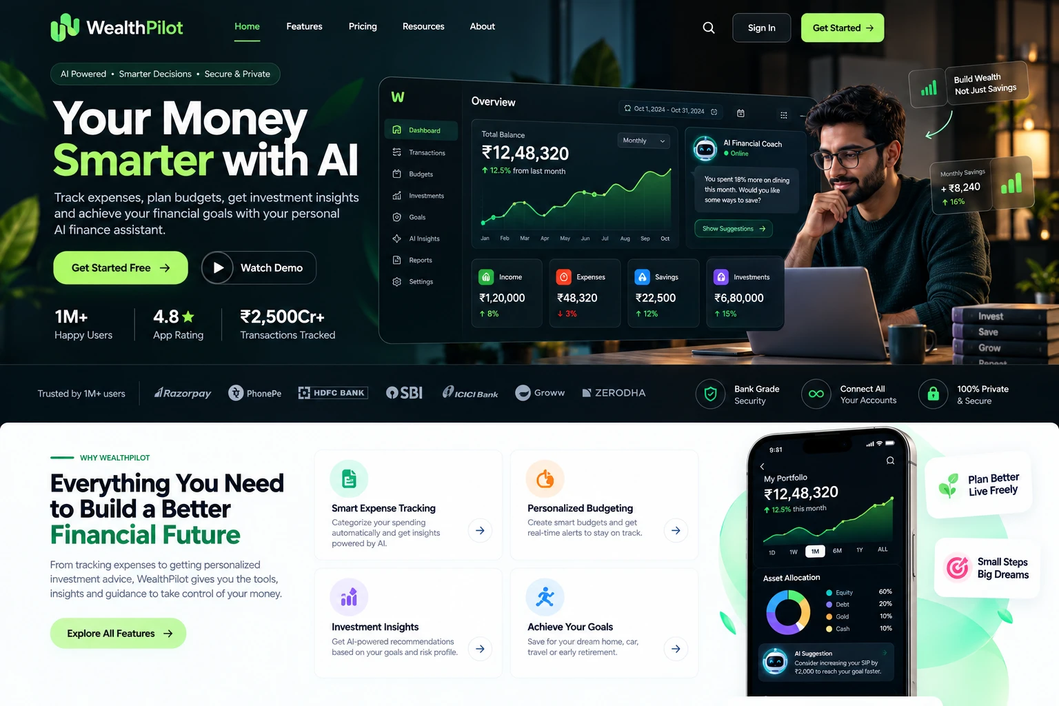WealthPilot design preview