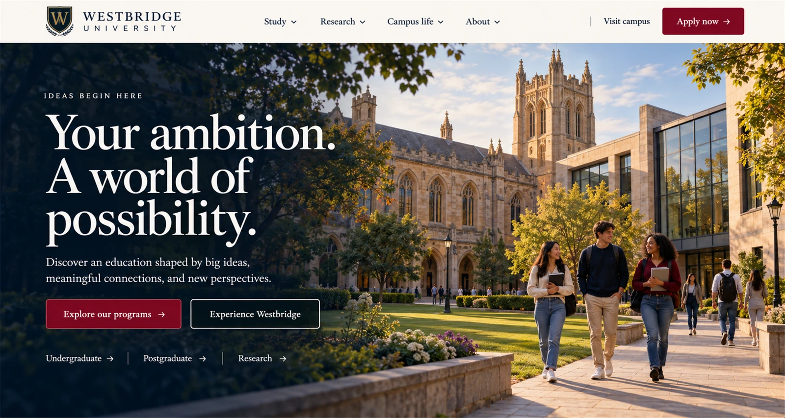 Westbridge University design preview
